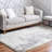 Round  Abstract Machine Made 8' Polypropylene Area Rug in Gray/Ivory/Brown-880028697