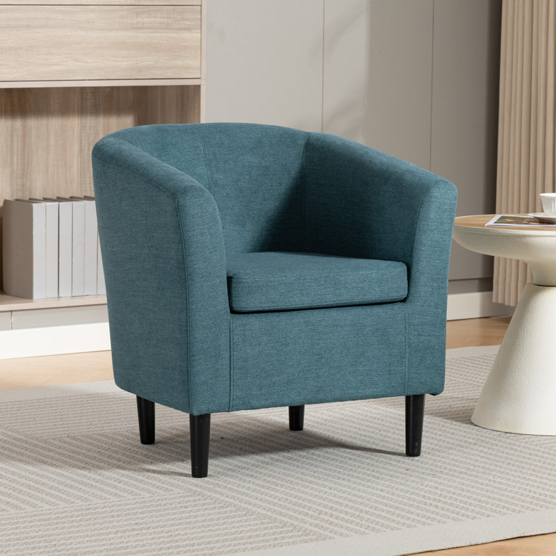 Upholstered Armchair, Teal