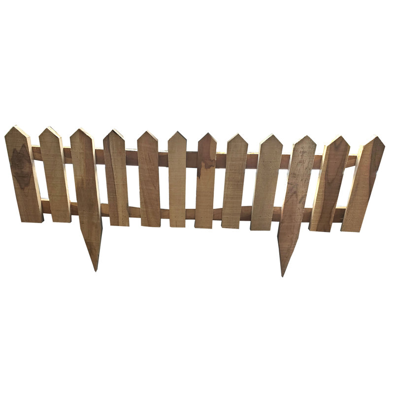 10'' H x 36'' W Tan Wood Lawn Edging