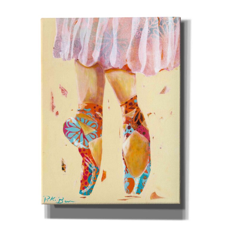 Winston Porter Ballet Slippers On Canvas by Pamela Beer Painting | Wayfair