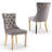 Dining Table Set,  24" Round Dining Table And 2 Velvet Dining Chairs With Gold-plated Legs-737608186-737608189