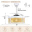 Ventilateur de plafond 42 po avec lumières 42 po et 6 vitesses Boho
