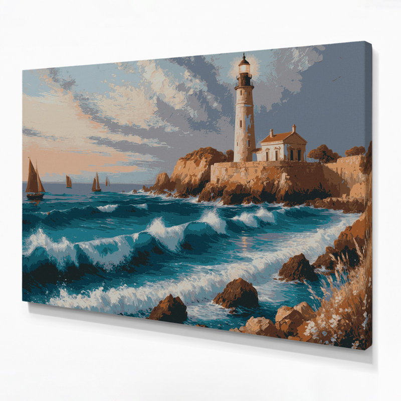 Art nautique gris sur toile, H 20 po x l 24 po
