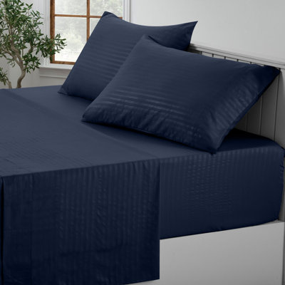 Lux Decor Collection Stripes Bed Sheets Microfiber Bedding Set with Fitted, Flat Sheet & Pillowcase