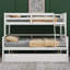  Lit superposé simple au-dessus de double en bois d'hévéa avec lit gigogne Keirlyn-105764152