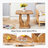 Modern Minimalist Wood-Tone MDF Coffee Table Set (Square + Rectangular)Wood colour