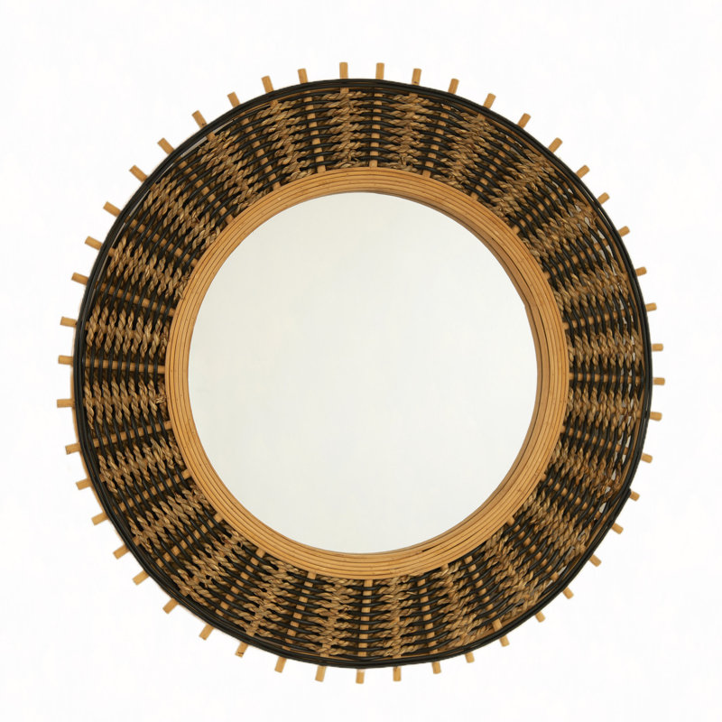 Miroir mural 23 po, bambou