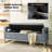 Anavaeh Minimalist 59'' Wide Upholstered Flip Top Storage Bench-1331214172