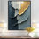 «Skiles Gold Grey», art mural moderne encadré