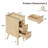 Mid-Century Modern Fluted 2-Drawer Nightstand(Set of 2)-1186247858-1181033118