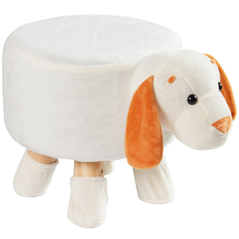Repose-pieds Whitmore Kids, Mélange de coton blanc