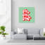Ho Ho Hope Christmas Modern Playful Retro Wall Art Print by Dominique Vari - Wrapped Canvas Print-1086743659