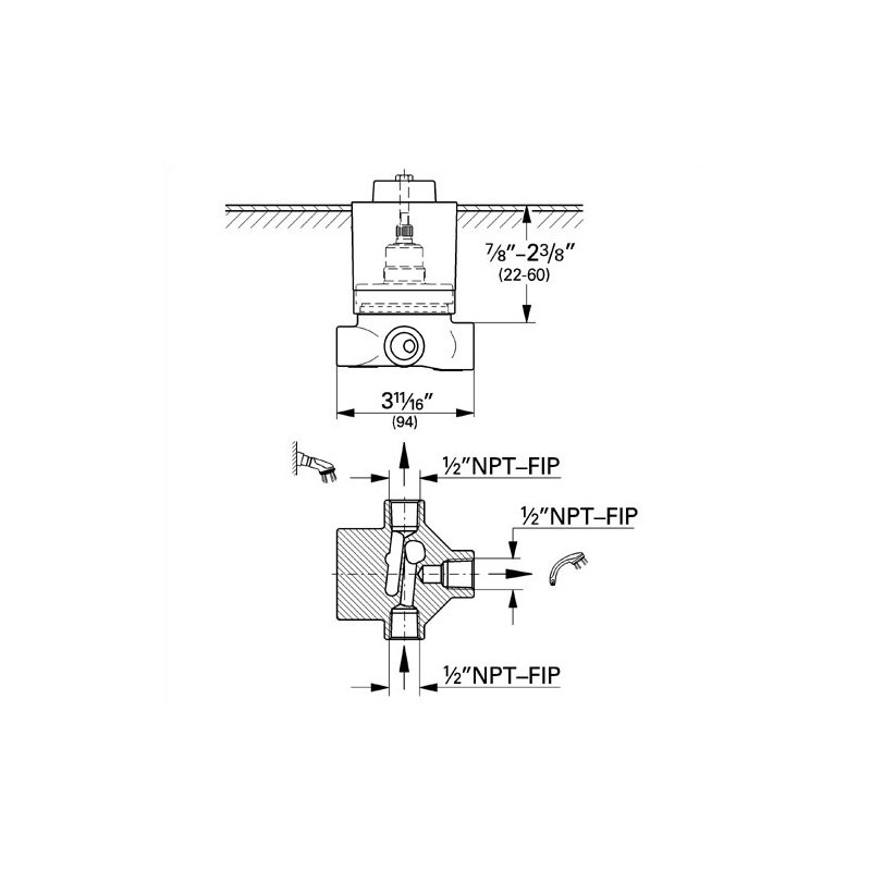 Robinet inverseur à 3 ports Somerset®