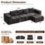 Ensemble de canapé modulaire avec repose-pieds Boneless-1895332591-1892088153