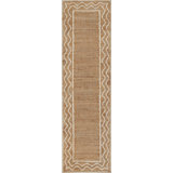 Geometric Handmade Flatweave Jute/Wool Area Rug in Natural