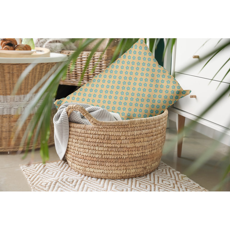 Coussin décoratif Flower Power O5PF1614YE32GR62, H 14 po x l 20 po, Rectangulaire