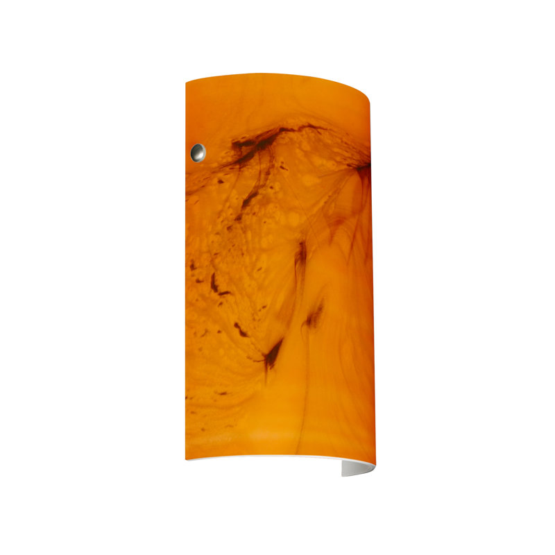 Tamburo 7 Flush Mounted Sconce, Opal Matte, Polished Nickel, LED