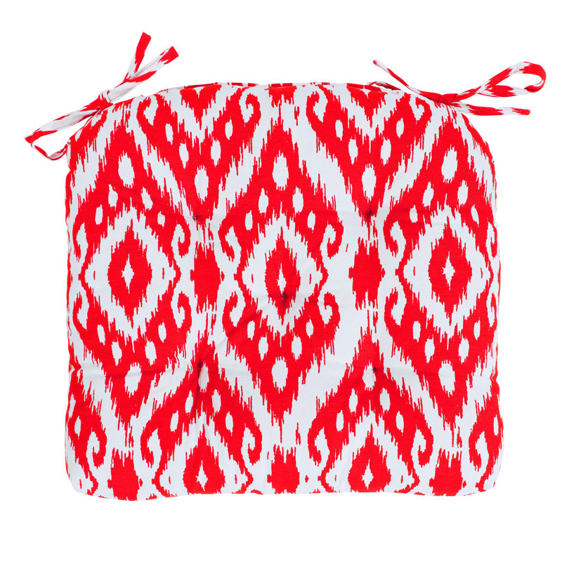 Outdoor 3'' Dining Chair Chair Pad, Red