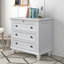 Armoire Ustyle 3 en blanc - table de bout avec plateau coulissant pour plus de commodité Le bois massif améliore l'organisation de la maison-868276848