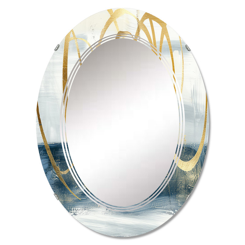 Abstract Geometric Shape Vanity Mirror, 20" W x 30" H