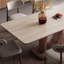 Table de salle à manger rectangulaire en bois massif noyer-823735100
