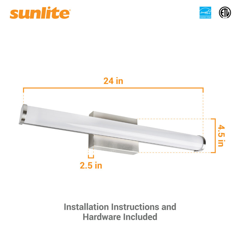 Brushed Nickel 24-Inch Dimmable LED Vanity Light Fixture