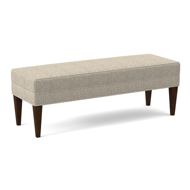 Banc rembourré Livery, Noyer noir, Écaille de tortue lin