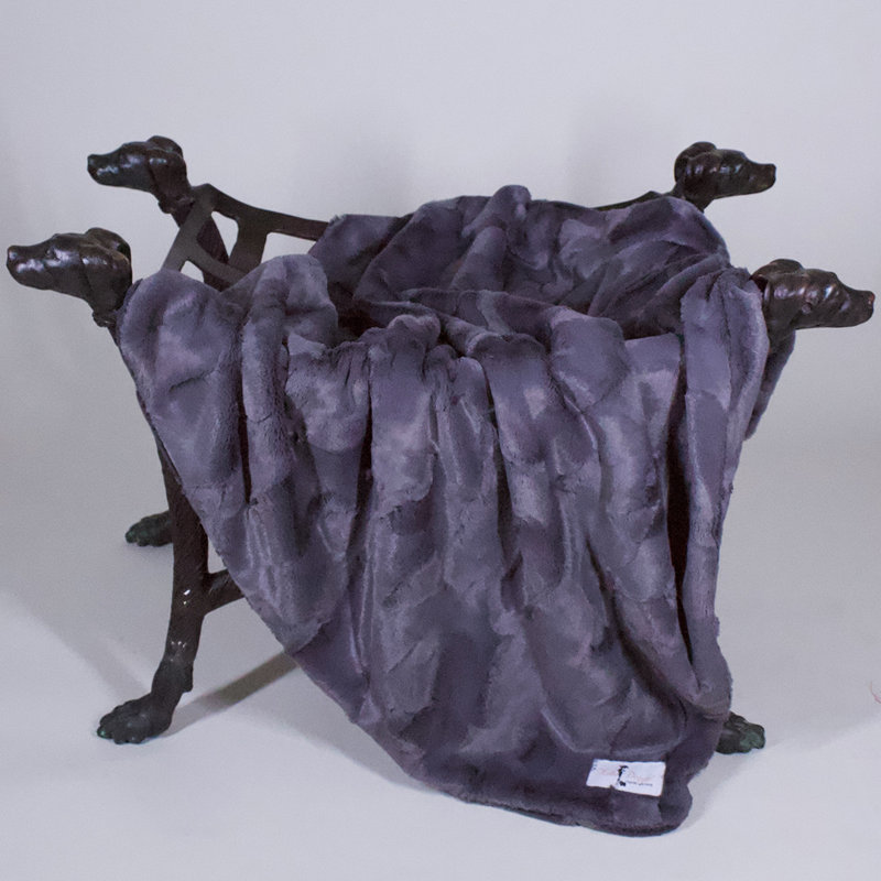 Couverture en polyester Luxe Dog, 17 po x 14 po, Étain