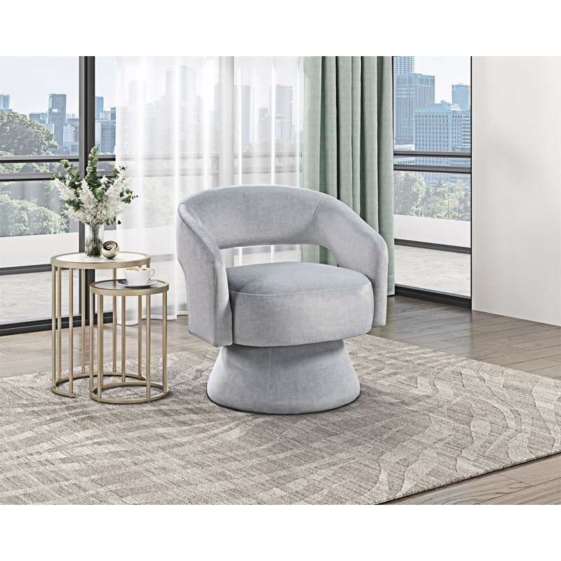 Fauteuil d'appoint pivotant Upholstery, Gris