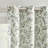 Maureen Painted Foliage Dual-Side Magnetic Closure 100% Blackout Grommet Curtain Panel-125104693-125104692