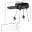 Barbecue au charbon de bois de 21 po avec roulettes et tablette inférieure - Évents portatifs réglables pour barbecue pour barbecue