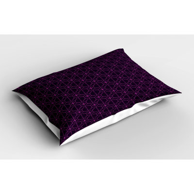 Eggplant Polyester Geometric Sham Set