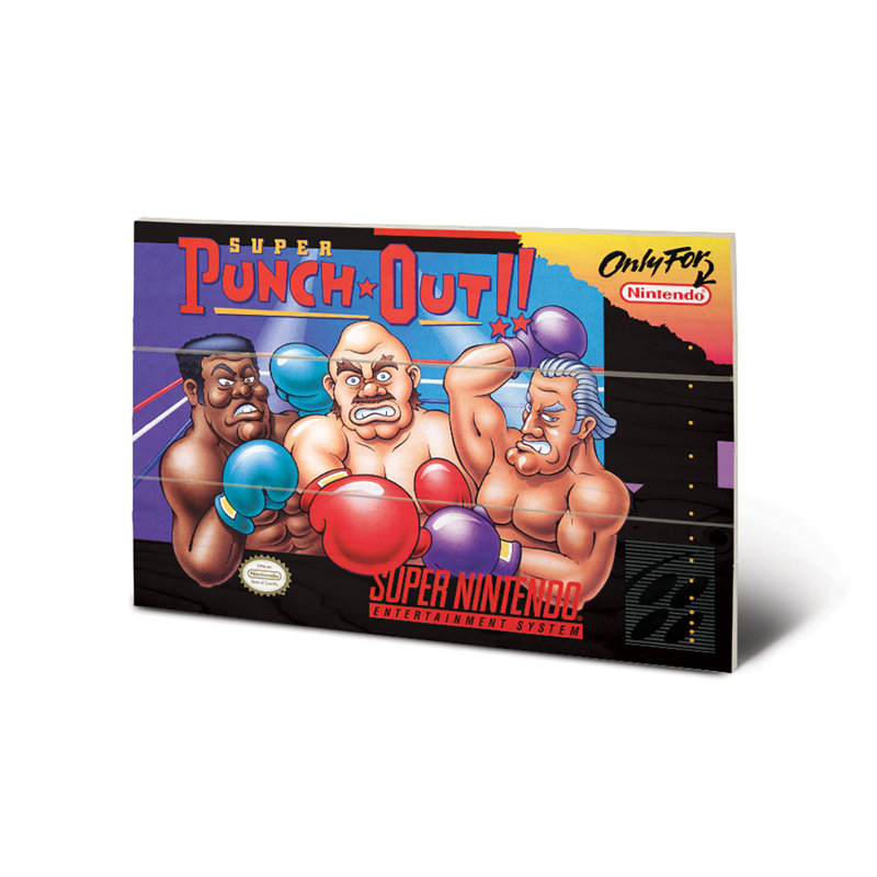 Super Punch Out - No Frame Print on Wood