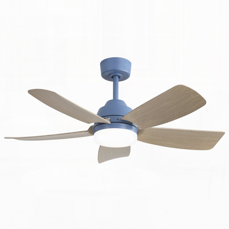 Ventilateur de plafond 42 pouces avec lumière DEL, 5 pales en ABS, télécommande pour chambre à coucher, salon, salle à manger