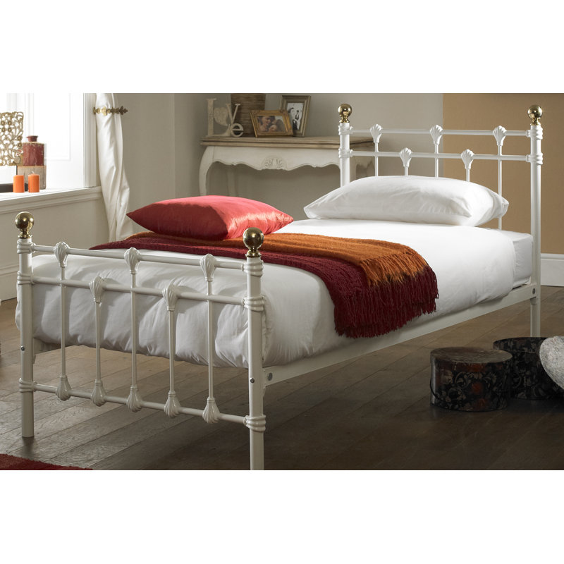 Hawthorn Metal Bed, Single (3'), Cream/White