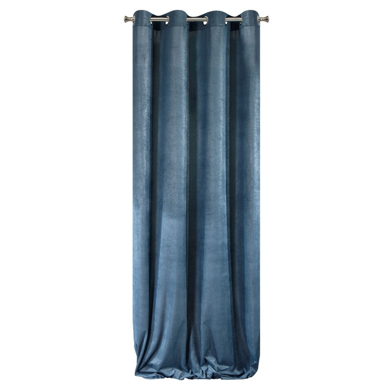 Gurucharan Blackout Curtains Single Panel, Marine