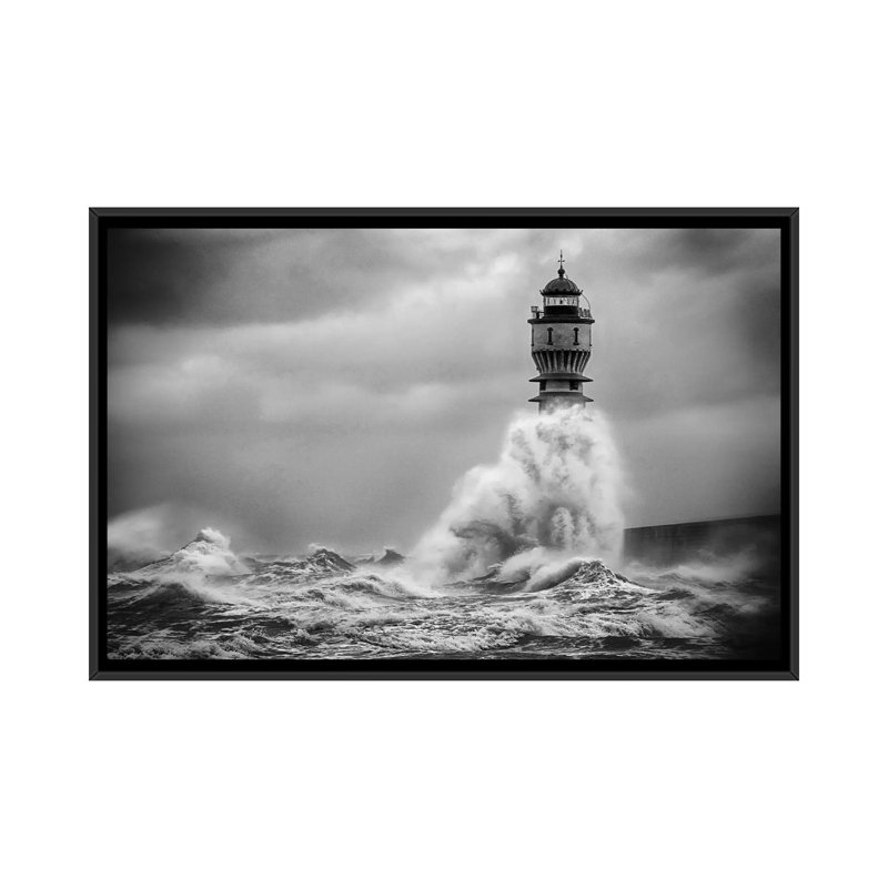 La Vague by Stéphane Pecqueux - Floater Frame Print on Canvas