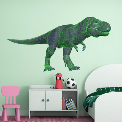 Décalcomanie murale dinosaure polygonal