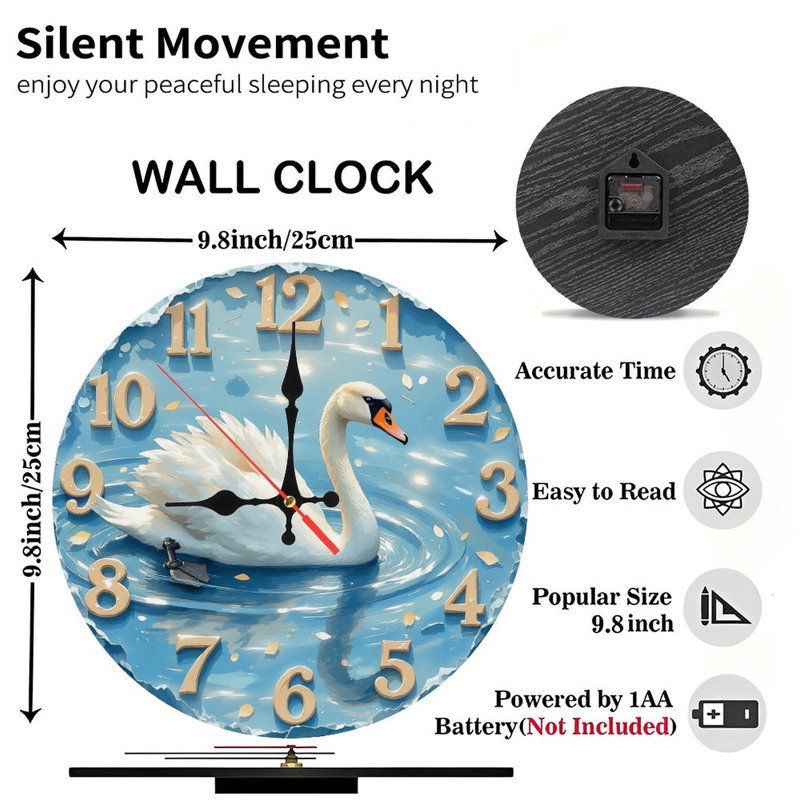 Horloge murale Swan