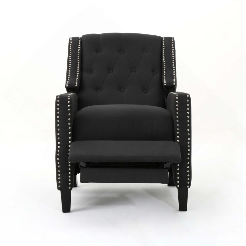 Fauteuil inclinable rembourré en tissu Classic, Gris foncé (tissu)