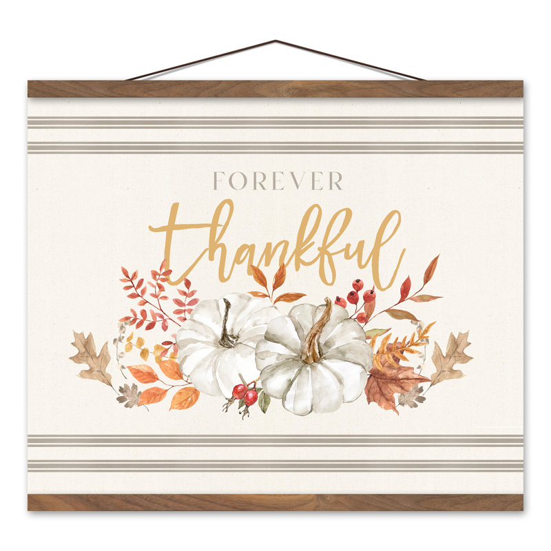 Forever Thankful Hanging Canvas Print