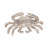 Aluminum Metal Crab Figurine Coastal Decorative Sculpture - Nautical Accent Decor in Trendy Ocean-Inspired Style.