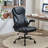 Ergonomic Computer Desk Chair With Adjustable Flip-up Arms, Lumbar Support Swivel Task Chair With Rocking Function-1137496207