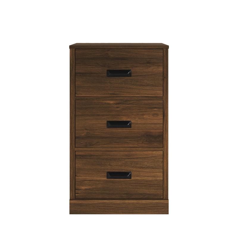 Armoire 3 tiroirs en brun, Brun
