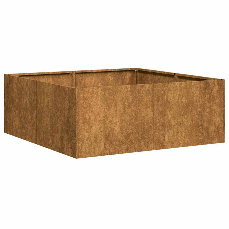 Planter Box, 30cm H x 80cm W x 80cm D, Rusty