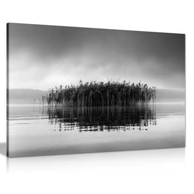 Foggy River - Wrapped Canvas Print