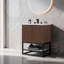 Meuble-lavabo en marbre de 24 po avec lavabo encastré en céramique Carrara-1394441909