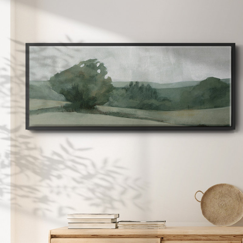«Soft Green Landscape I», toile encadrée