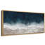 Impression sur toile surdimensionnée encadrée bleu marine, vagues de l'océan sur la plage-111696288-106766820