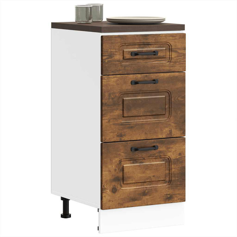 Kitchen Base Cabinet Kalmar Engineered Wood, Smoked Oak